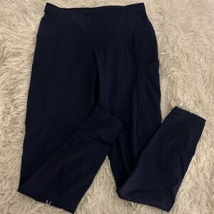 Small Women's Navy Leggings with pockets